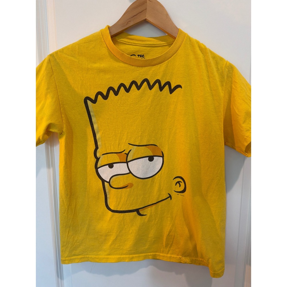 The Simpsons Bart Simpson Yellow Graphic T-Shirt Youth Medium Universal Studios